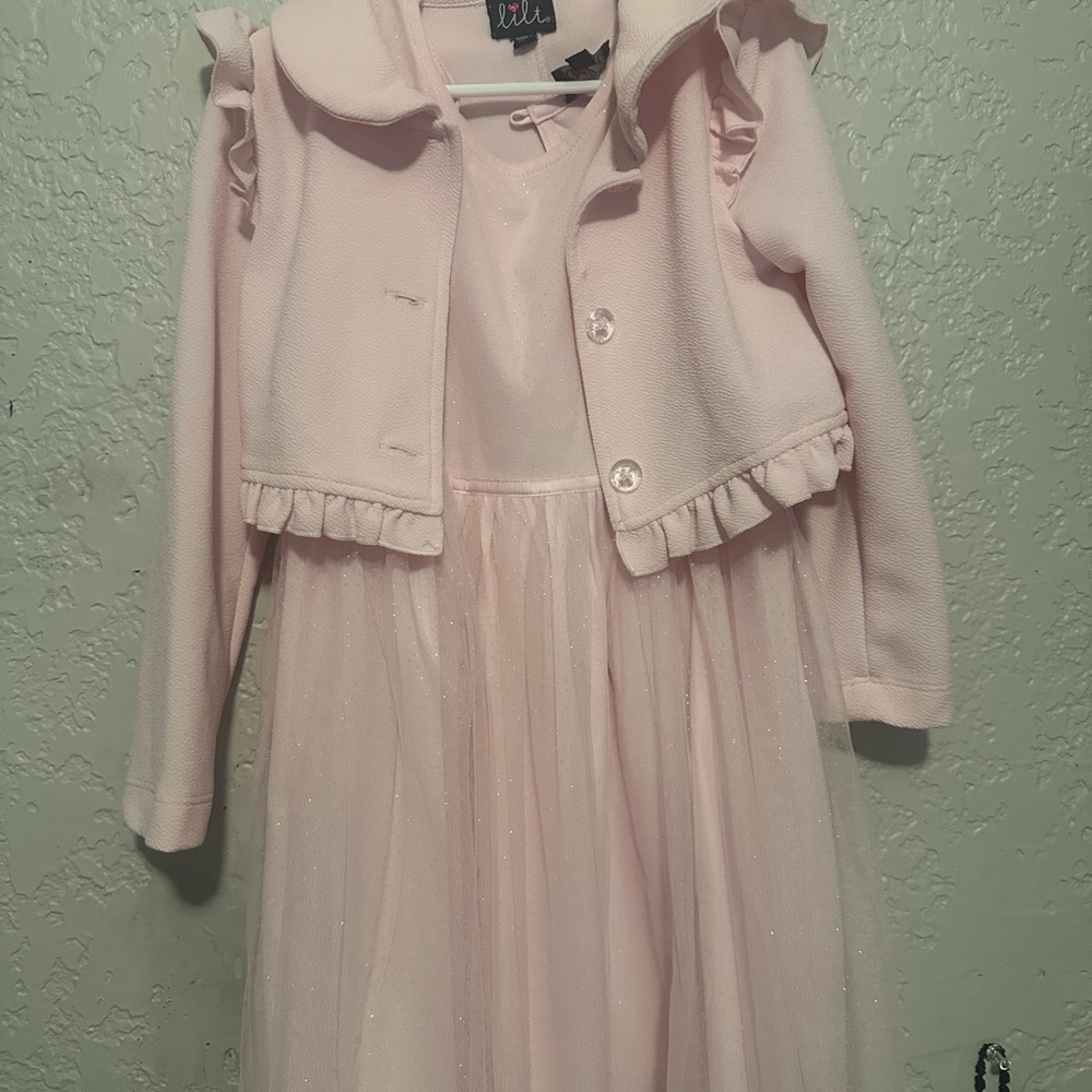 Lilt Light Pink Kids Jacket and Dress Set